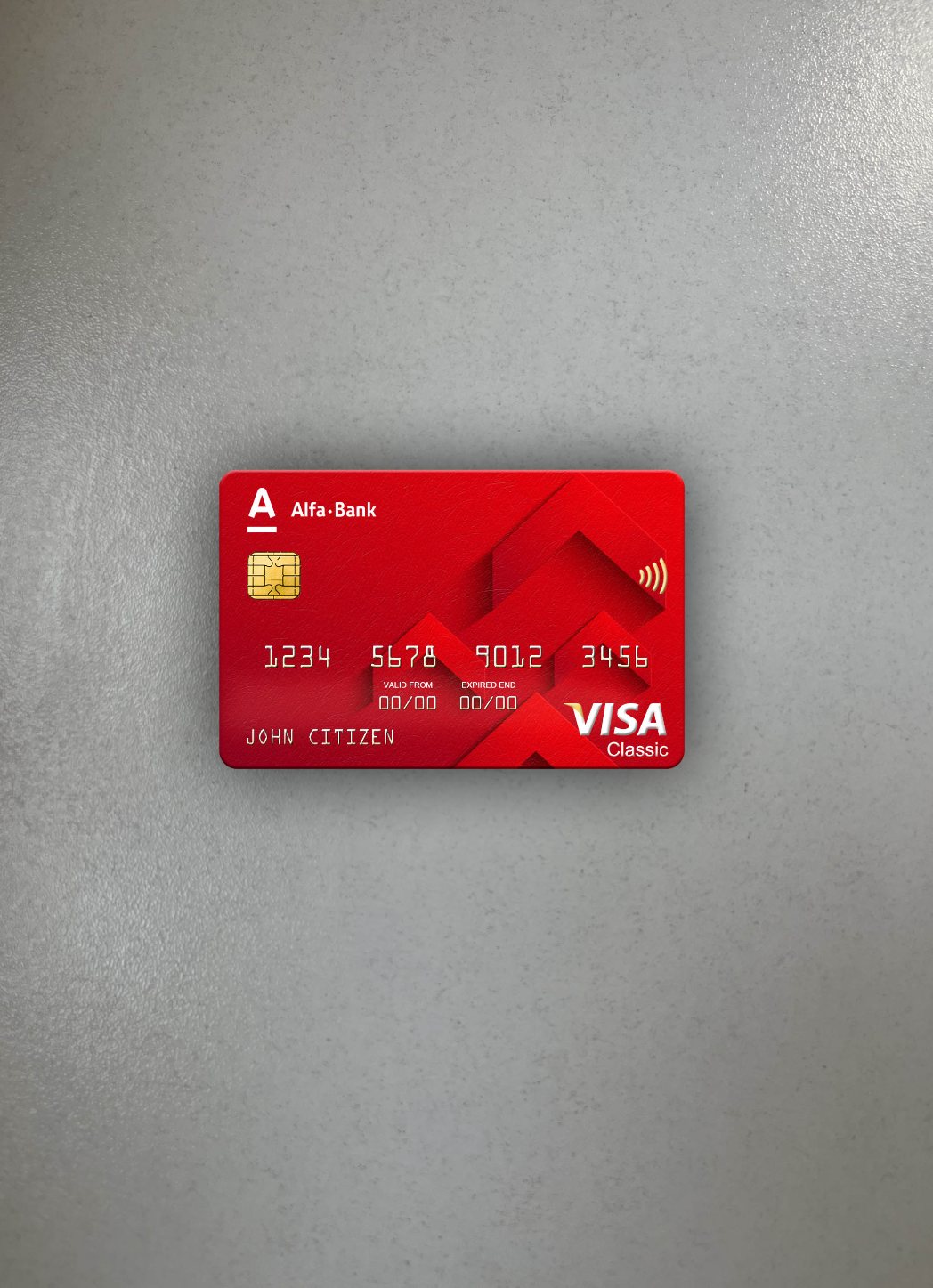 Download Russia Alfa bank visa classic card photolook front Photoshop template